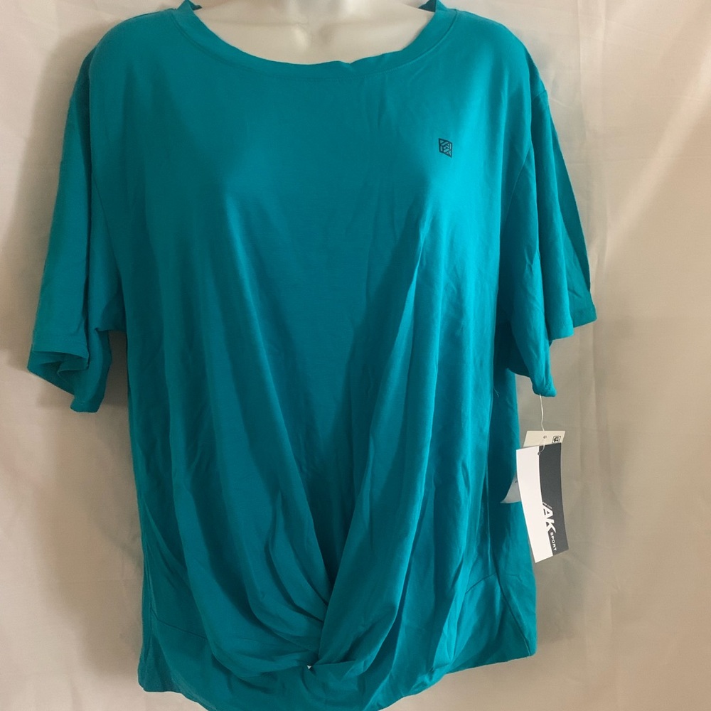 Anne Klein Sport Teal Short Sleeve Tee